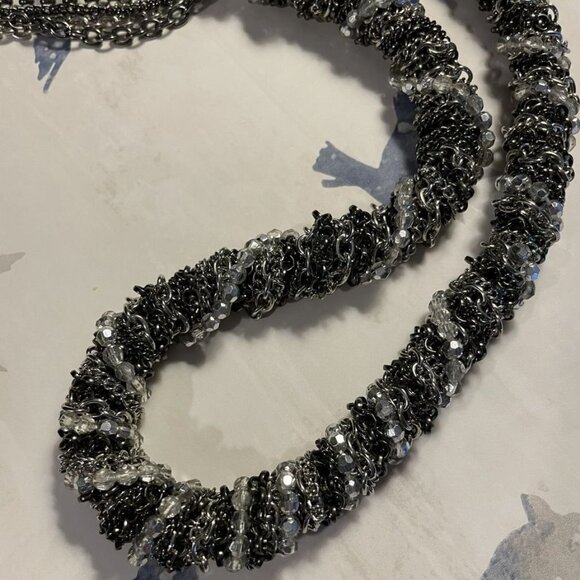 Hand Crafted Heavy Guage Multi Chain Wrap Necklace Caroline C Estate Collection - Picture 3 of 9